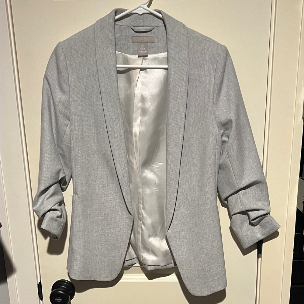H&M Gray Textured Blazer